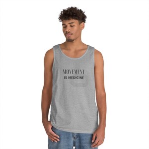 Movement Is Medicine tank top | Fitness wellness Graphic Tank top, PT therapy Gift, Personal trainer Gift image 5