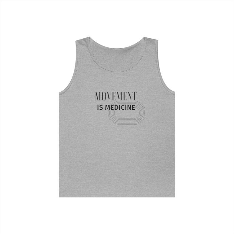 Movement Is Medicine tank top | Fitness wellness Graphic Tank top, PT therapy Gift, Personal trainer Gift image 1