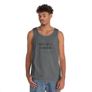 Movement Is Medicine tank top | Fitness wellness Graphic Tank top, PT therapy Gift, Personal trainer Gift image 6