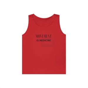 Movement Is Medicine tank top | Fitness wellness Graphic Tank top, PT therapy Gift, Personal trainer Gift image 3