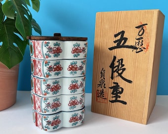 Arita porcelain stackable jubako Japanese bowls - h260142