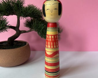 Kokeshi Doll by Sakuma Toshio - Antique Japanese Traditional Doll - h260188