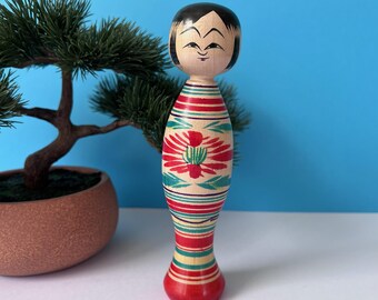 Kokeshi Doll by Kobayashi Sadao - Pretty traditional Japanese doll - h260128