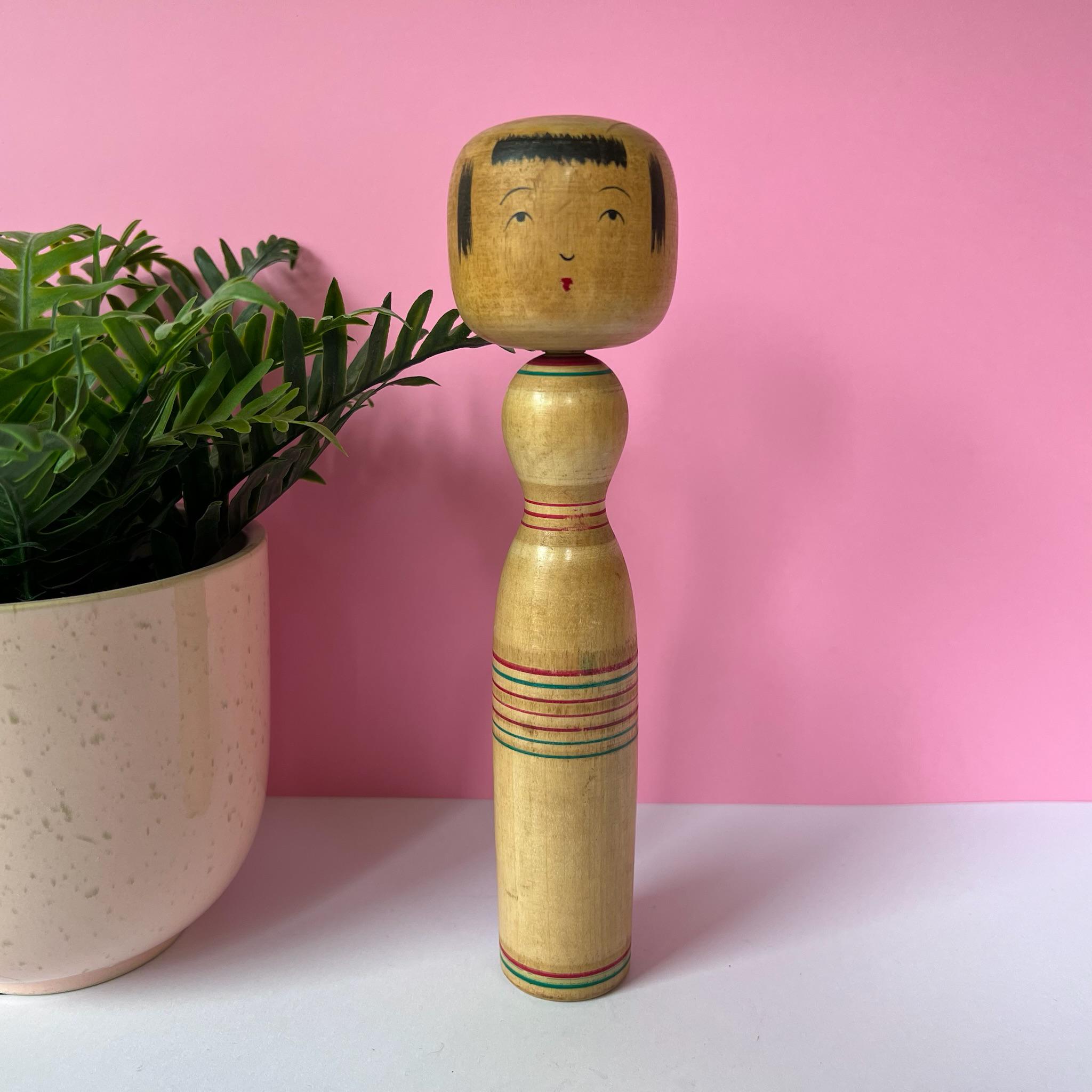Poupées Japonaises Kokeshi Nanbu Artisanales, Vintage Années 1950, Bois, Fait Main