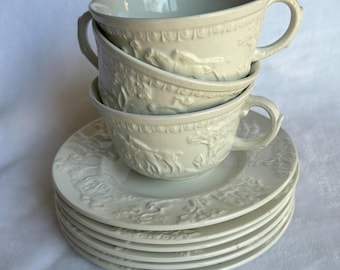 Vintage Hunt Club China Cups and Plates