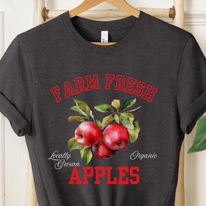 Apfelernte Shirt, süßes Herbst Shirt, Apfelorchard Geschenk, Herbst Shirt, Apfel Shirt, Frische Äpfel vom Bauernhof, Erntedank-T-Shirt