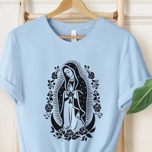 Virgin Mary Shirt, Mother of Jesus Catholic Shirt, Mother Mary Shirt, Traditional Catholic Gift, Christian Shirt, Religious Gift for Women