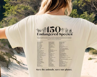 Endangered Species Shirt, Wildlife Conservation Shirt, Save the Planet Tshirt, Animal Conservation Tee Zoo Shirt Animal Welfare Animal Lover