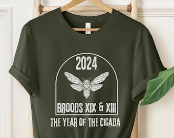 Cicada Shirt, 2024 Cicadas Shirt, Brood XIX, Brood XIII, Insect Shirt, Bug Shirt, Entomology Shirt, Insect Lover Gift, Bug Lover Tee