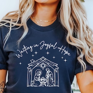 Nativity Shirt, Advent Shirt, Catholic Christmas Shirt, Traditional Catholic, Christian Christmas, Womens Religious Gift, Catholic Apparel
