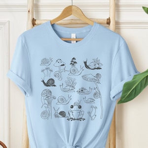 Snails Shirt, Snail Lover, MushroomTshirt, Snail Gifts, Gardening Shirt, Gift for Gardener, Snail T shirt, Cottagecore Shirt, Cute Snail Tee