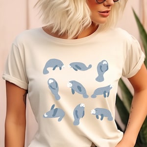Shirt zeekoe, cadeau zeekoe, shirt oceaandier, cadeau mariene biologie, shirt zeedieren, shirt schattige zeekoe, shirt oceaanleven