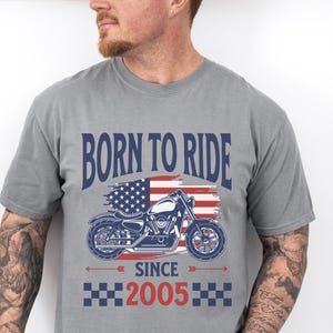 Custom Biker Dad Shirt, Comfort Colors® Personalized Motorcycle Shirt, Motorcycle Gift, Biker Gift, Biker T-Shirt, Rider Shirt, Biker Tshirt