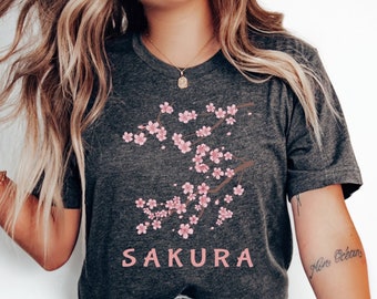 Pink Cherry Blossom Shirt, Sakura Shirt, Japanese Shirt, Japan Tshirt, Flower Shirt, Gift for Japan Lover, Cherry Tree Spring Shirt