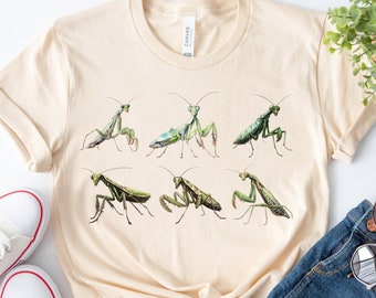 Praying Mantis Shirt, Insect Shirt, Bug Shirt, Entomology Shirt, Bug Lover Shirt, Mantis T-Shirt, Entomologist Gift, Nature Shirt