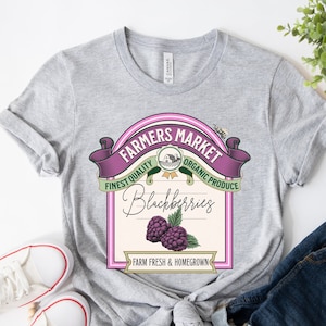 Blackberries Shirt, Farm Fresh Shirt, Farmers Market Fresh Blackberries, Blackberry Shirt, Gardening Shirt, Fruit T Shirt, Cottagecore Shirt