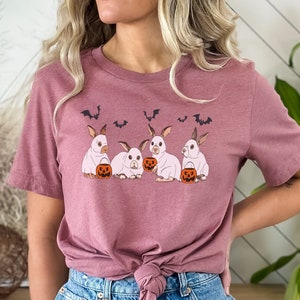 Gespenster Hase Shirt, Halloween-Kaninchen Shirt, lustiges Hase Shirt, Kaninchen-Liebhaber-Geschenk, Bauernhof Tier Shirt, süßes Häschen-Shirt, Geist-Shirt