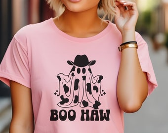 Boo Haw Shirt, Western Shirt, Halloween Cowboy Shirt, Cowboy Ghost Tshirt, Cute Western Shirt, Boo Halloween Shirt, Trick or Treat Shirt