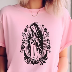 Virgin Mary Shirt, Mother of Jesus Catholic Shirt, Mother Mary Shirt, Traditional Catholic Gift, Christian Shirt, Religious Gift for Women