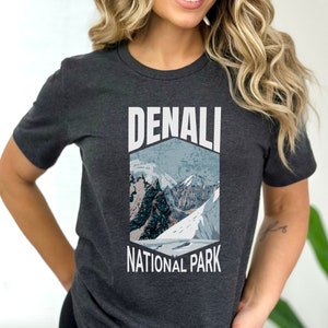 Denali National Park Shirt, Alaska Shirt, National Parks Shirt, Nature Lover, Hiking Shirt, Camping Shirt, Retro National Park, Alaskan Tee