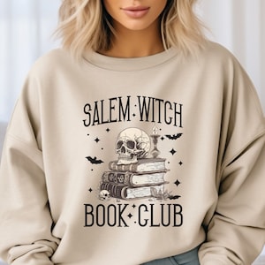 Salem Witch Book Club Sweatshirt, Halloween Shirt, Witch Sweater, Salem Sweatshirt, Salem Massachusetts, Witchy Clothing, Salem Witch Shirt