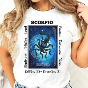 Koszulka Skorpion, Koszulka Zodiaku, Prezent Skorpiona, Koszulka Horoskopu, Koszulka Astrologiczna, Prezent Urodzinowy Skorpiona, Prezent Astrologii, Prezenty Skorpiona, Listopad