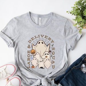 L&D Nurse Halloween Shirt, Labor Nurse Shirt, Labor and Delivery Nurse Shirt, OB Nurse Halloween Tshirt, Retro Ghost Nurse Shirt, Nurse Gift