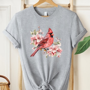 Camiseta de cardenal, regalo para amantes de las aves, camiseta de pájaro cardenal, pájaro cardenal rojo, camiseta de pájaro, regalo de observación de aves, camiseta de observación de aves, camiseta de observación de aves