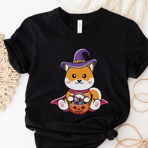 Shiba Inu Halloween Shirt, Shiba Inu Shirt, Halloween Shirt, Shiba Mom Shirt, Halloween Dog Shirt, Kawaii Shirt, Dog Mom Shirt Halloween Dog