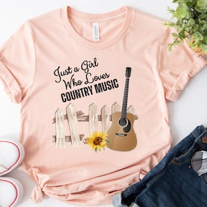 Nur ein Mädchen, das Countrymusik liebt, Countrymusik-T-Shirt, Western-Shirt, Country-Konzert-Shirt, Country-Musik-Shirt, Western-Grafik-T-Stück