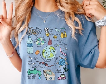 Save The Planet Shirt, Comfort Colors Earth Day Shirt, Environmental Shirt, Earth Day Gift, Climate Change Shirt, Nature Lover Shirt