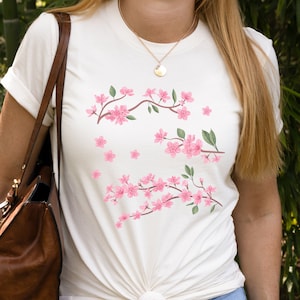 Pink Cherry Blossom Shirt, Sakura Shirt, Japanese Shirt, Japan Tshirt, Flower Shirt, Gift for Japan Lover, Cherry Tree Spring Shirt