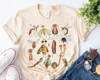 Bug Shirt, Entomology Shirt, Bug Lover Shirt, Entomology Gift, Entomologist Shirt, Insect Shirt, Botanical Shirt, Insect Lover Gift