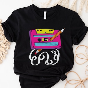 Camisa de fita cassete, camisa da velha escola, cassete vintage, camisa de música retrô, camisa de amante da música, cassete retrô, camisa de mixtape, camisa de cassete