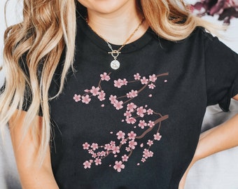 Pink Cherry Blossom Shirt, Sakura Shirt, Japanese Shirt, Japan Tshirt, Flower Shirt, Gift for Japan Lover, Cherry Tree Spring Shirt