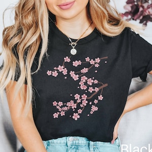 ピンクの桜シャツ、桜シャツ、日本のシャツ、日本のTシャツ、花のシャツ、日本好きへの贈り物、桜の木の春シャツ