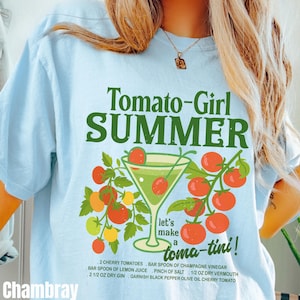 Tomato Girl Shirt, Comfort Colors® Summer Tomatoes Shirt, Farmers Market Shirt, Garden Lover Gift, Tomatogirl Summer Shirt, Tomato Aesthetic