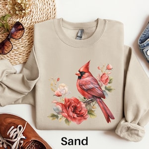 Cardinal Sweatshirt, Bird Lover Gift, Cardinal Bird Shirt, Red Cardinal Bird, Bird Sweatshirt, Bird Watching Gift, Bird Watcher Sweater