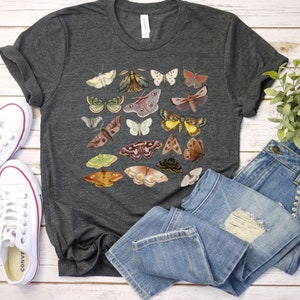 Moth Shirt, Botanical Shirt, Cottagecore Shirt, Goblincore Clothing, Witchy Shirt, Moth T shirt, Moth Tshirt, Bug Shirt, Insect Shirt