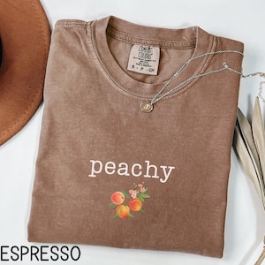 Peachy Shirt, Comfort Colors® Boho Peach Shirt, Summer Fruit Shirt, Farmers Market Georgia Peaches Shirt, Peach Lover Gift, Cottagecore Gift