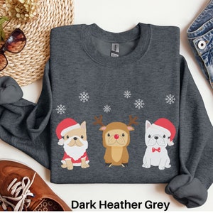 Französische Bulldogge Sweatshirt, Frenchie Weihnachtspullover, Bulldogge Weihnachtsshirt, Hundeliebhaber Geschenk, Frenchie Mom Shirt, Französische Bulldogge Geschenk