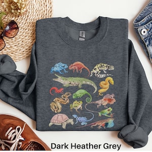 Reptiles Sweatshirt, Amphibians Sweater, Reptile Gift, Herpetology Sweatshirt, Herpetologist Gift, Snake Lover Gift, Lizard Sweater