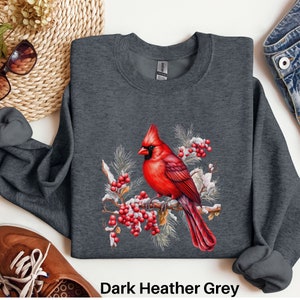 Kardinal Sweatshirt, Vogel-Liebhaber-Geschenk, Kardinal-Vogel-Shirt, roter Kardinal-Vogel, Vogel-Sweatshirt, Vogelbeobachtergeschenk, Vogelbeobachter-Pullover