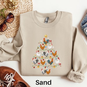Chicken Christmas Sweatshirt, Funny Chicken Sweater, Chicken Lover Gift, Chicken Shirt, Chicken Mom Shirt, Chicken Farmer Gift, Chicken Gift