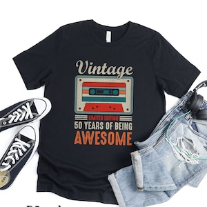 50 Years Old Shirt, 50th Birthday Shirt, Cassette Tape Shirt, Vintage 1973 Shirt, 1973 Birthday Shirt, 50th Birthday Tshirt, Fifty Shirt