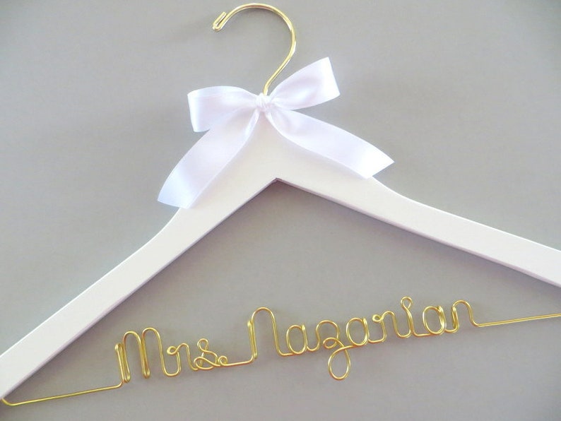 Gold Hook Hanger Gold Bride Hanger Personalized Hanger Etsy