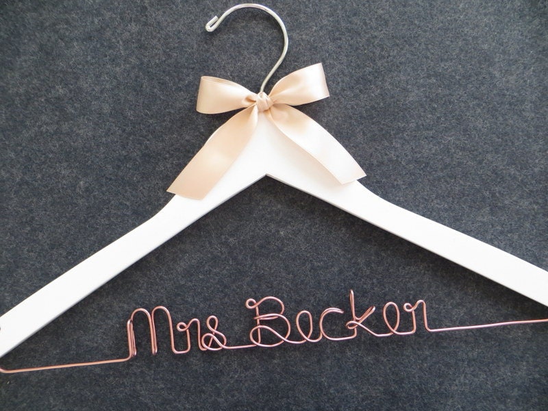 ROSE GOLD Hanger Rose Gold Wedding Hanger Bride Hanger Etsy