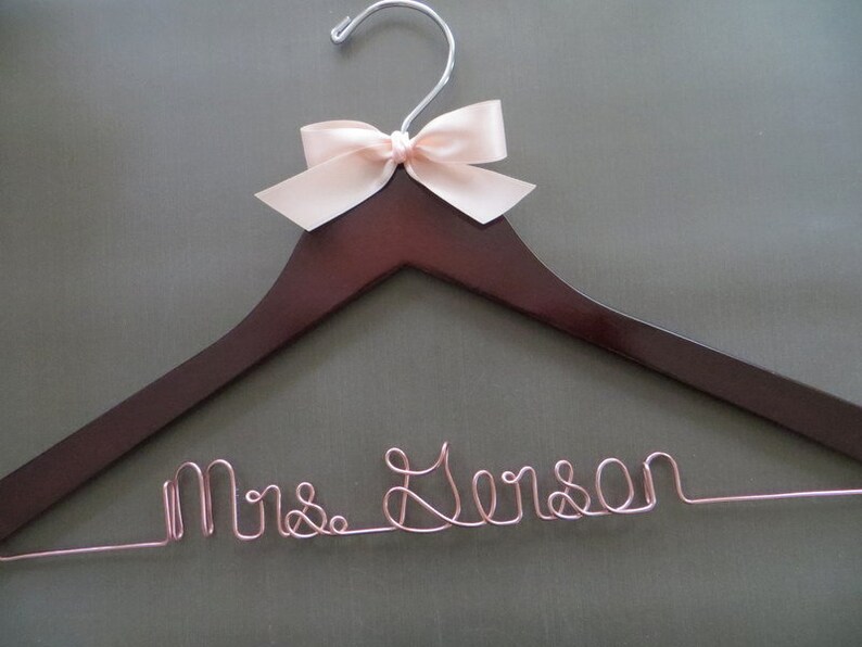 ROSE GOLD Hanger Rose Gold Wedding Hanger Bride Hanger Etsy