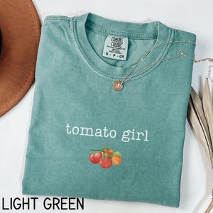Tomato Girl Shirt, Comfort Colors® Summer Tomatoes Shirt, Farmers Market Shirt, Garden Lover Gift, Tomatogirl Summer Shirt, Tomato Aesthetic