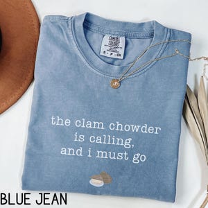 Funny Clam Chowder Shirt, Comfort Colors® New England Travel Tee, Coastal Foodie Souvenir Shirt, Nautical Beach Town Tee, Chowdah Lover Gift